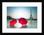 Umbrellas and Eiffel tower by Assaf Frank